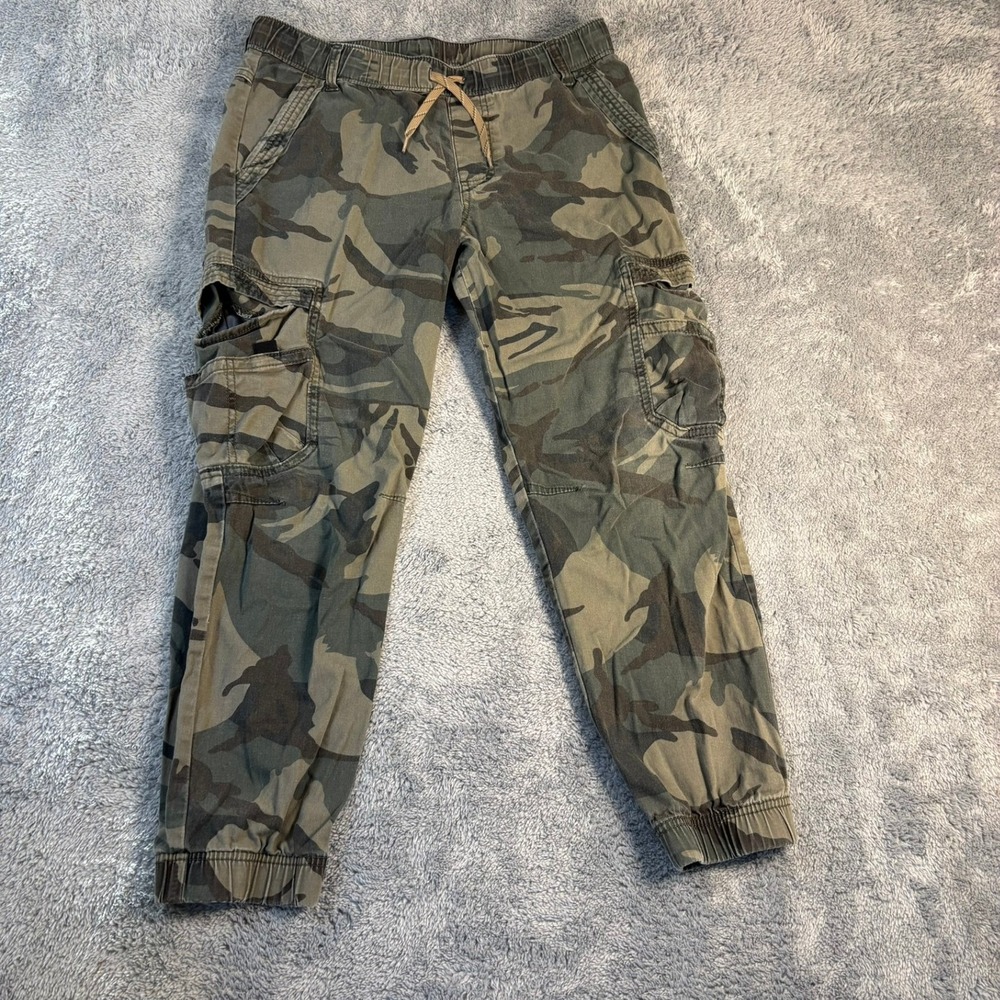 Wrangler Boys Camo Cargo Jogger Pants Green Camouflage Size 14 Husky 109MGHW7E